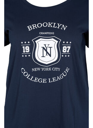 T-shirt i bomull med tryck, Night Sky BROOKLYN, Packshot image number 2