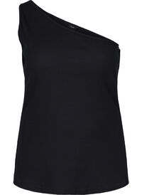 One shoulder-topp i bomull