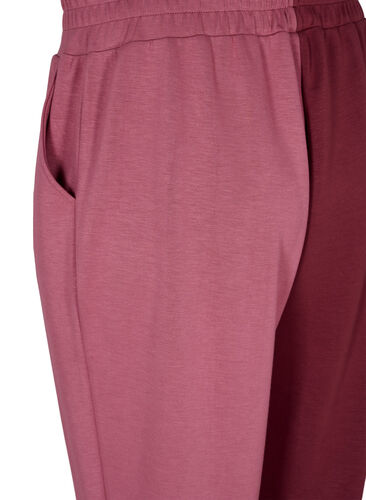 Sweatpants med colour block, Red Mahogany/RoseBr., Packshot image number 2