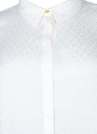 Skjorta i viskos med ton-i-ton mönster, Bright White, Packshot image number 2