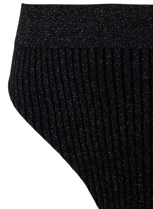 Glittriga g-string med normalhög midja, Black w. Lurex, Packshot image number 2