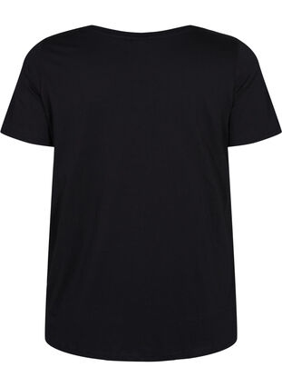 Sovtröja i bomull med tryck, Black w. Be , Packshot image number 1