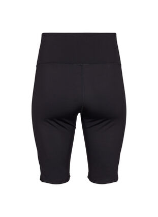 Långa träningsshorts i tajt modell, Black, Packshot image number 1