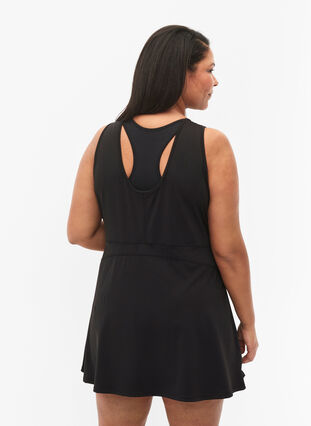 Padelklänning med innertights, Black, Model image number 1