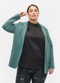 Enkel blazer med knapp, Silver Pine, Model