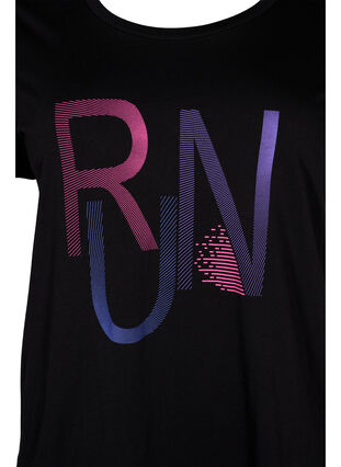  T-shirt till träning med print, Black w. stripe run, Packshot image number 2
