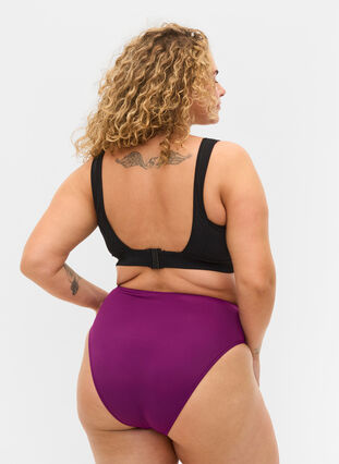 Bikinitrosa med hög midja, Dark Purple, Model image number 1