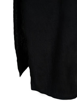 Lång skjortklänning med 3/4-ärmar, Black, Packshot image number 3