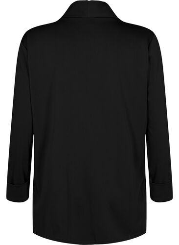 Öppen blazer med 3/4-ärmar, Black, Packshot image number 1