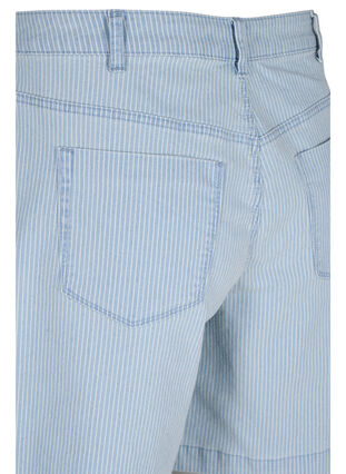 Jeansshorts med randigt mönster, Light Blue Stripe, Packshot image number 3