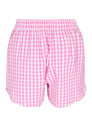 Rutiga pyjamashorts i bomull, Pink Check, Packshot image number 1