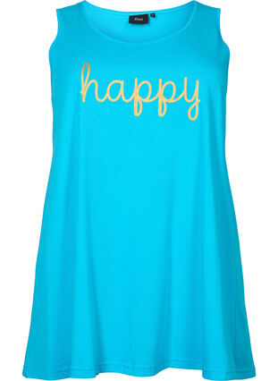 Bomullstopp med a-linjeform, Blue Atoll W. Happy, Packshot image number 0