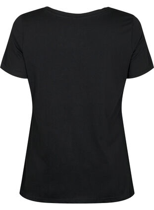 T-shirt i bomull med korta ärmar, Black SOLD, Packshot image number 1
