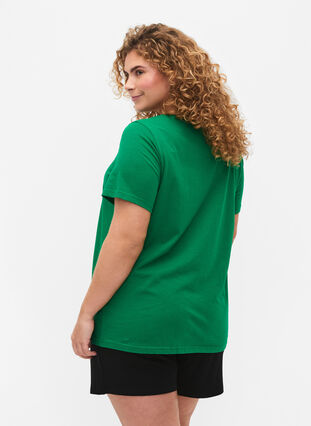 T-shirt i bomull med texttryck, Jolly Green W. New, Model image number 1