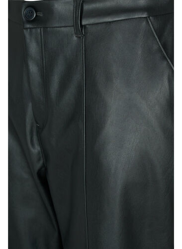 Byxor i läderimitation, Black, Packshot image number 2