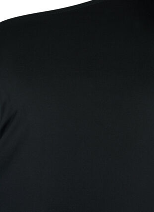 Kroppsnära blus med one-shoulder, Black, Packshot image number 2