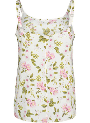 FLASH - Topp med tryck, Off White Flower, Packshot image number 1