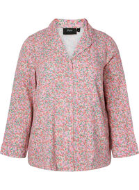 Pyjamasskjorta i bomull med blommönster