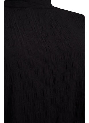 Blus med hög hals och 3/4-ärmar, Black, Packshot image number 2