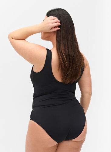 Baddräkt med snörning i midjan , Black, Model image number 1