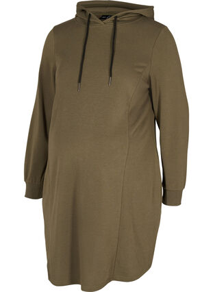 Gravidklänning med huva, Ivy Green, Packshot image number 0
