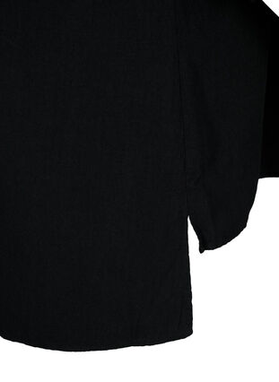 FLASH – Bomullsblus med halvlånga ärmar, Black, Packshot image number 3