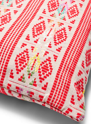 Kuddfodral med broderat mönster, Orange Comb, Packshot image number 1