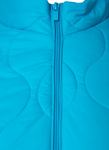 Quiltad jacka med dragkedja och fickor, River Blue, Packshot image number 2