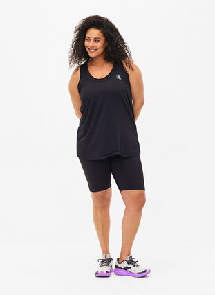 Långa träningsshorts i tajt modell, Black, Model image number 2