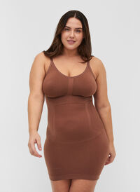 Shapewearklänning med tunna band, Clove, Model