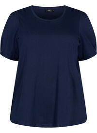 T-shirt i bomull med 2/4-ärmar