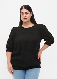 Smockblus med lyocell (TENCEL™), Black, Model