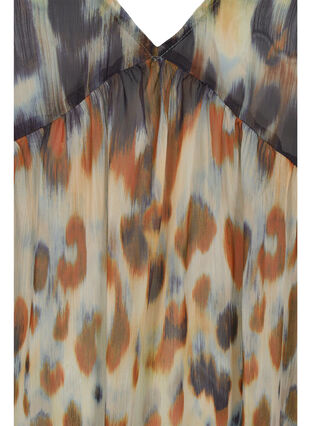 Blommig strandklänning med axelband, Abstract Leopard, Packshot image number 2