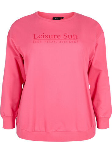 Sweatshirt i bomull med texttryck, Hot P. w. Lesuire S., Packshot image number 0