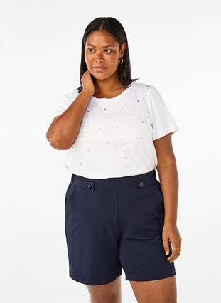 Shorts med fickor och lös passform, Night Sky, Model image number 0