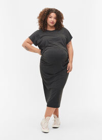 Melerat set för gravida, Black Melange, Model