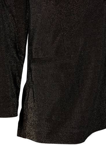 Kavaj med glitter och knäppning, Black w. Lurex, Packshot image number 3