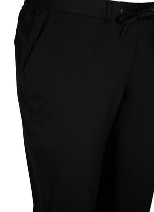 Capribyxor i viskosblandning, Black, Packshot image number 2