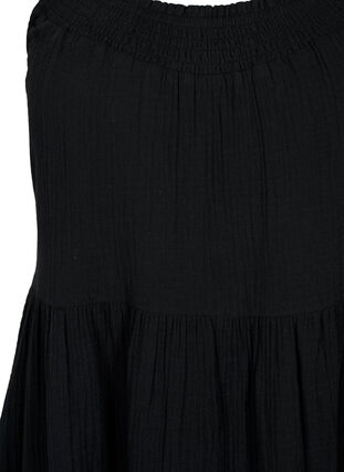 Enfärgad klänning i bomull, Black, Packshot image number 2