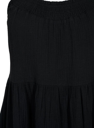 Enfärgad klänning i bomull, Black, Packshot image number 2