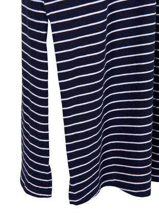Midiklänning i bomull med korta ärmar, Night Sky Stripe, Packshot image number 3
