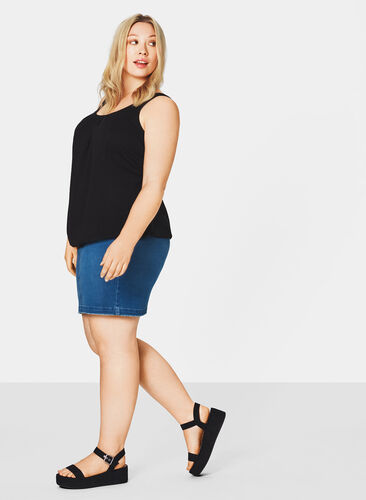 Linne med spetskant, Black, Model image number 1