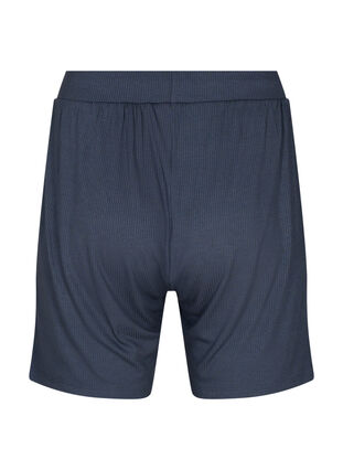 Löst sittande ribbade shorts i viskos, Umbre Blue, Packshot image number 1