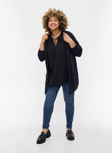 Cardigan med fickor, Night Sky, Model image number 3