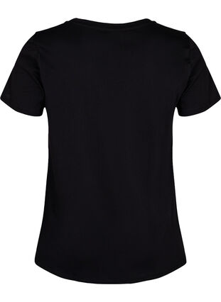 Tränings-t-shirt i bomull med tryck, Black w. No. 10, Packshot image number 1