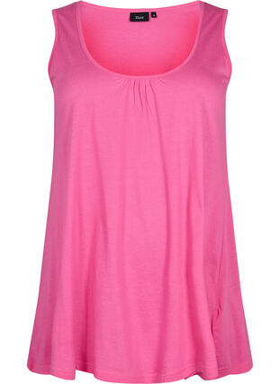Topp med a-linjeform och rund hals, Shocking Pink, Packshot image number 0