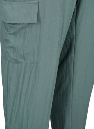Löst sittande byxor i viskos med stora fickor, Balsam Green, Packshot image number 3