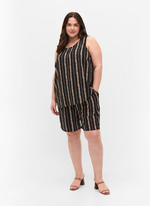 Ärmlös topp med mönster, Graphic Stripe, Model image number 2