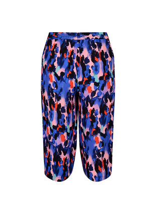 Löst sittande culotte-byxor i viskos, Colorful Animal, Packshot image number 1