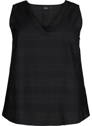 Topp i viskos med struktur, Black, Packshot image number 0